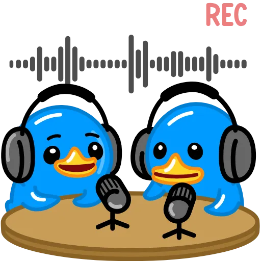 Стикерпак Blue Duck для Telegram