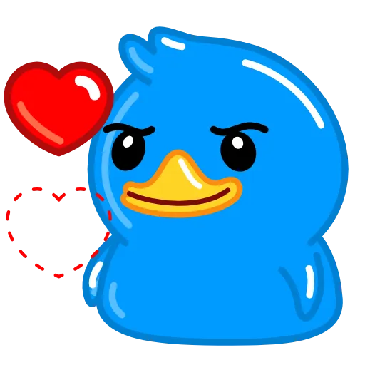 😘 Эмодзи «Blue Duck» для Telegram