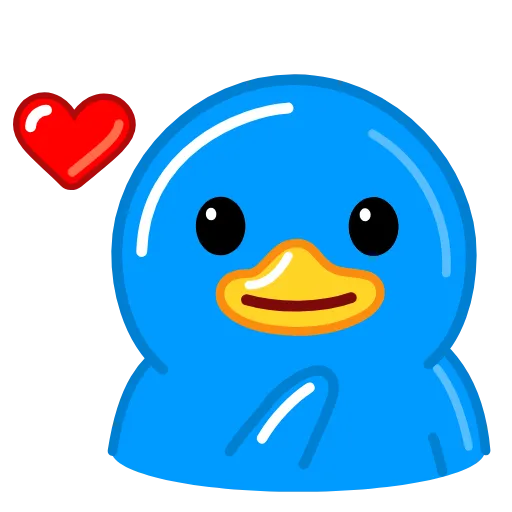 ❤️ Эмодзи «Blue Duck» для Telegram