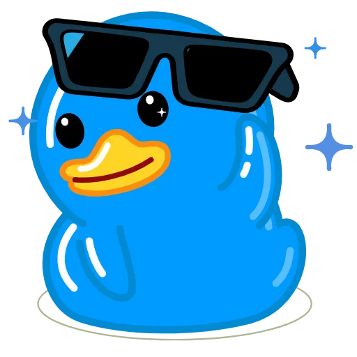 😎 Эмодзи «Blue Duck» для Telegram
