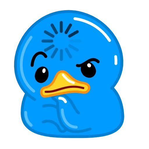 🧐 Эмодзи «Blue Duck» для Telegram
