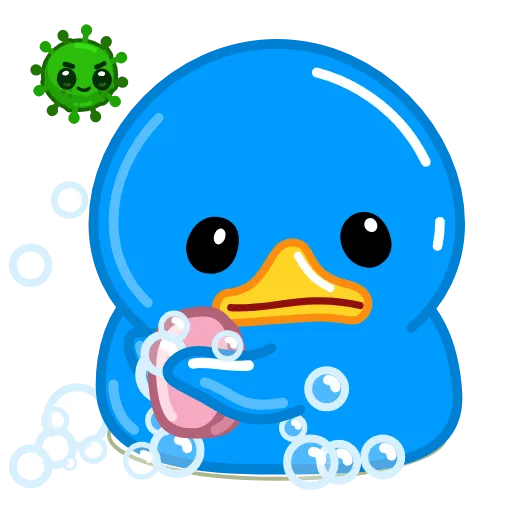 🧼 Эмодзи «Blue Duck» для Telegram