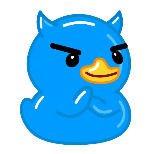 😈 Эмодзи «Blue Duck» для Telegram