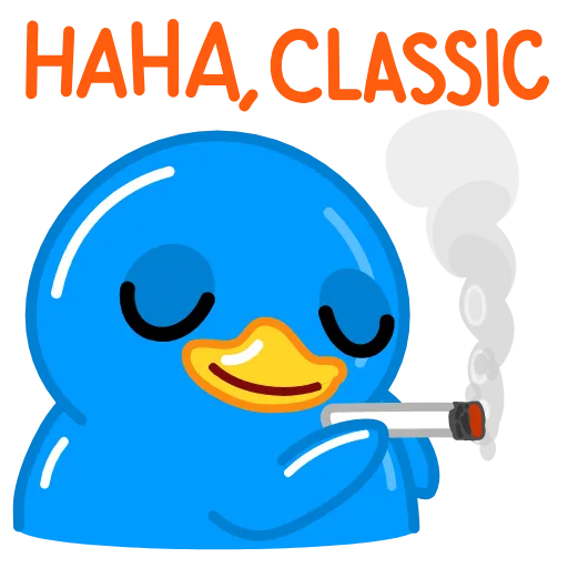 🚬 Эмодзи «Blue Duck» для Telegram