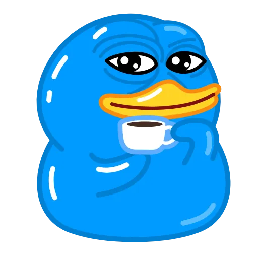 ☕️ Эмодзи «Blue Duck» для Telegram