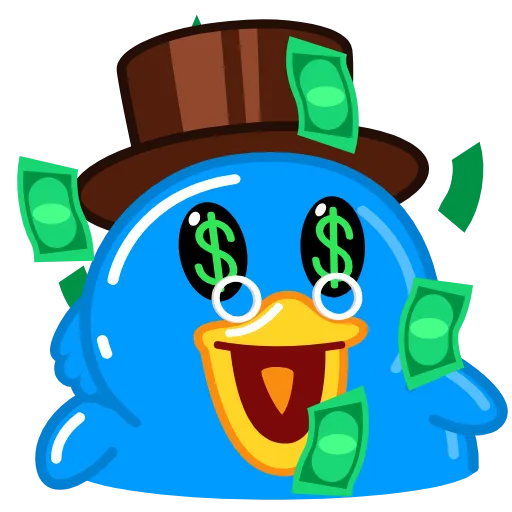 💰 Эмодзи «Blue Duck» для Telegram