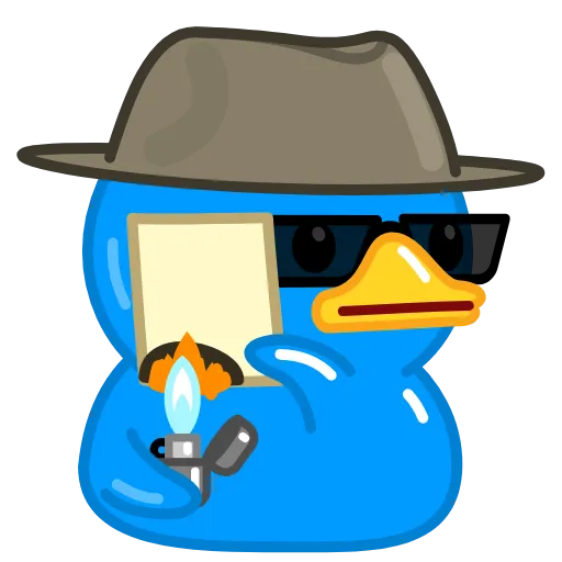 💀 Эмодзи «Blue Duck» для Telegram
