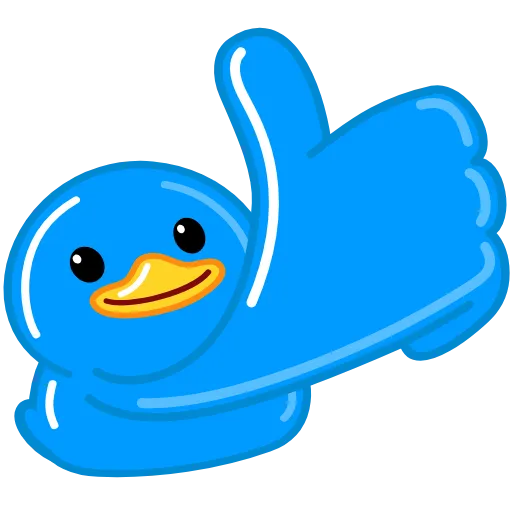 👍 Эмодзи «Blue Duck» для Telegram