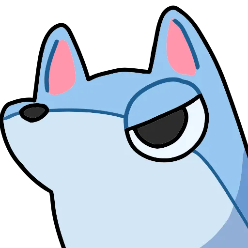 🤨 Эмодзи «Blue Fox» для Telegram