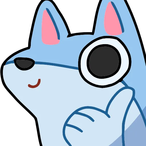 👍 Эмодзи «Blue Fox» для Telegram