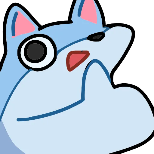 👍 Эмодзи «Blue Fox» для Telegram