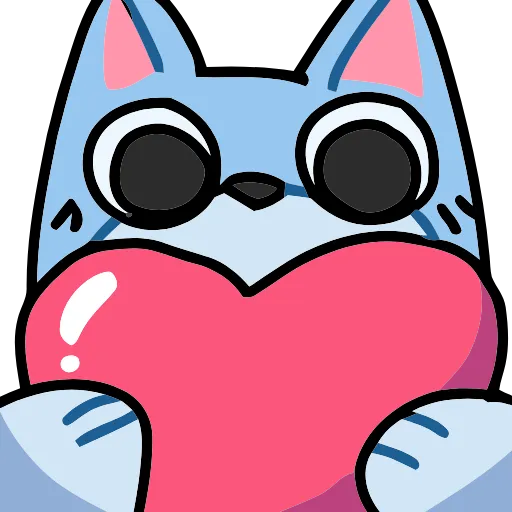 ❤️ Эмодзи «Blue Fox» для Telegram