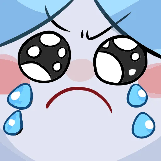 😭 Эмодзи «Blue Fox» для Telegram
