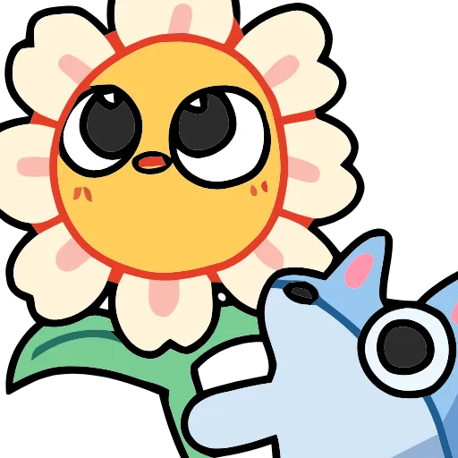 🌼 Эмодзи «Blue Fox» для Telegram