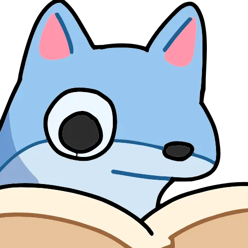 📖 Эмодзи «Blue Fox» для Telegram