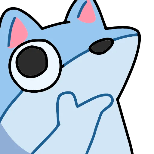 🤔 Эмодзи «Blue Fox» для Telegram