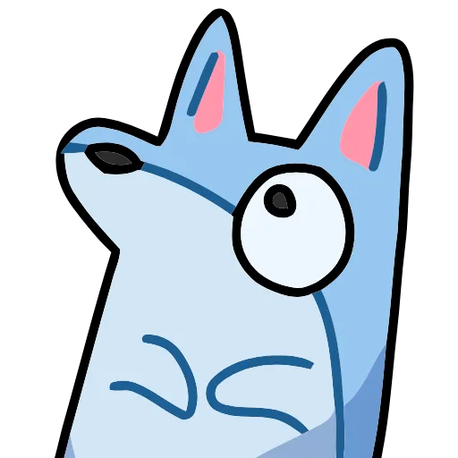 😯 Эмодзи «Blue Fox» для Telegram