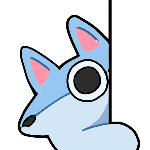 🤨 Эмодзи «Blue Fox» для Telegram