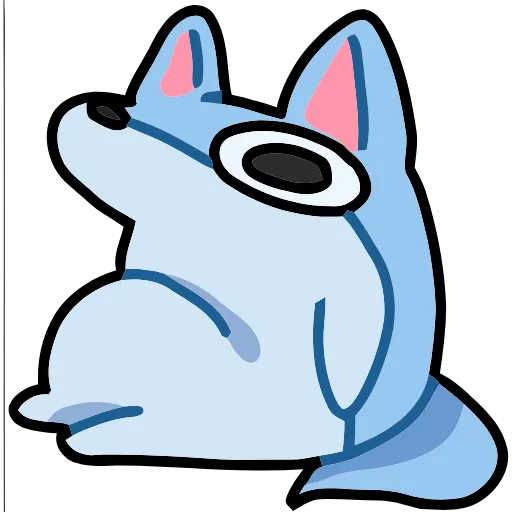 🦊 Эмодзи «Blue Fox» для Telegram