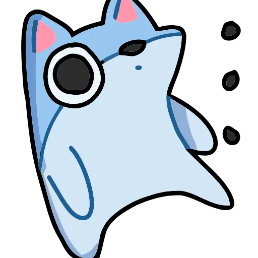 😐 Эмодзи «Blue Fox» для Telegram