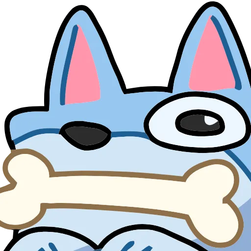 🦴 Эмодзи «Blue Fox» для Telegram