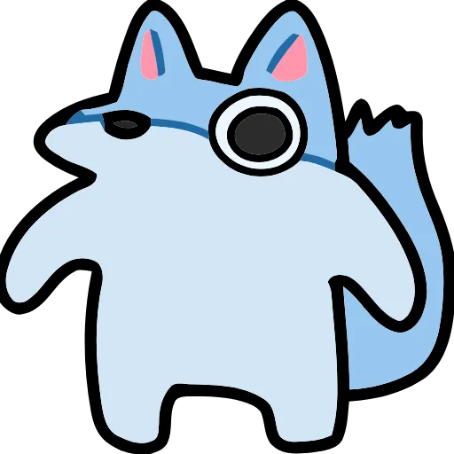 🦊 Эмодзи «Blue Fox» для Telegram
