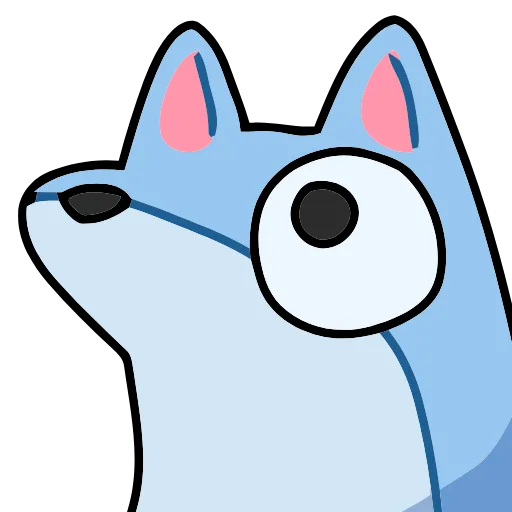 😮 Эмодзи «Blue Fox» для Telegram