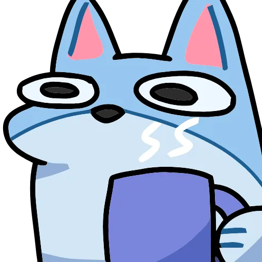 ☕️ Эмодзи «Blue Fox» для Telegram