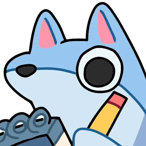 📝 Эмодзи «Blue Fox» для Telegram