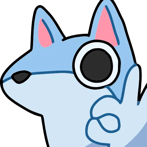 👌 Эмодзи «Blue Fox» для Telegram
