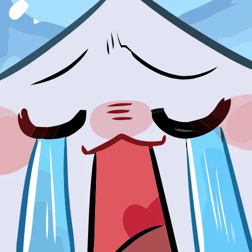 😭 Эмодзи «Blue Fox» для Telegram