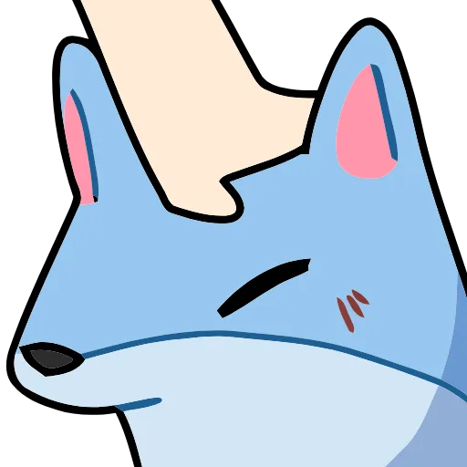 🥰 Эмодзи «Blue Fox» для Telegram