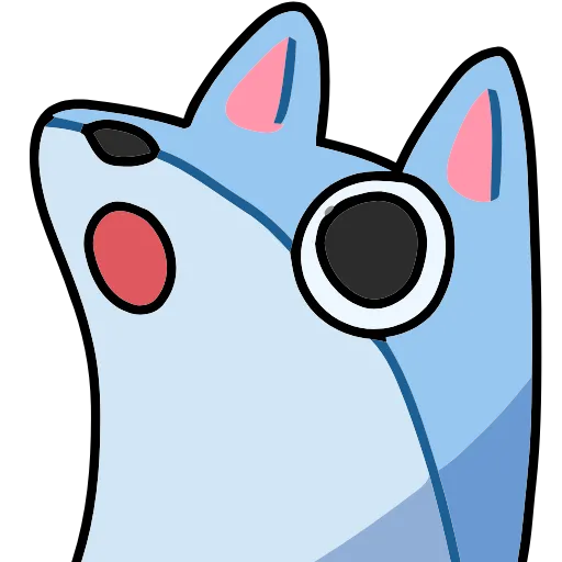 😮 Эмодзи «Blue Fox» для Telegram
