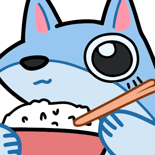 🍚 Эмодзи «Blue Fox» для Telegram