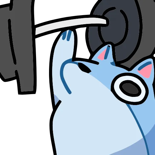 💪 Эмодзи «Blue Fox» для Telegram