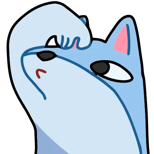 🤔 Эмодзи «Blue Fox» для Telegram