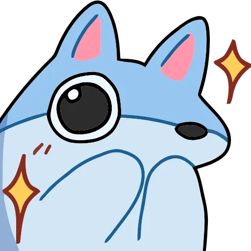 ✨ Эмодзи «Blue Fox» для Telegram