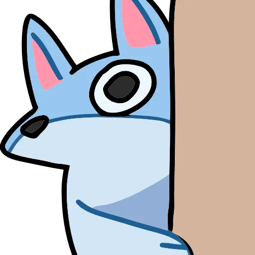 🤨 Эмодзи «Blue Fox» для Telegram