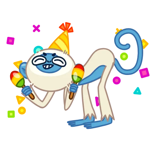 🎉 Эмодзи «Blue Monkey» для Telegram