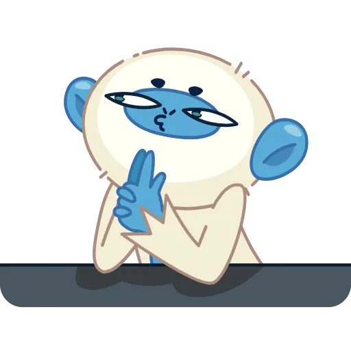 👍 Эмодзи «Blue Monkey» для Telegram