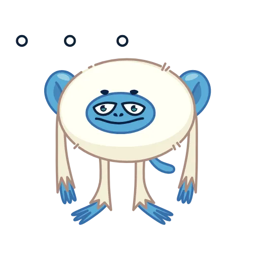 😑 Эмодзи «Blue Monkey» для Telegram