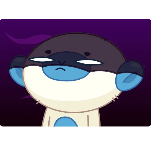 👿 Эмодзи «Blue Monkey» для Telegram