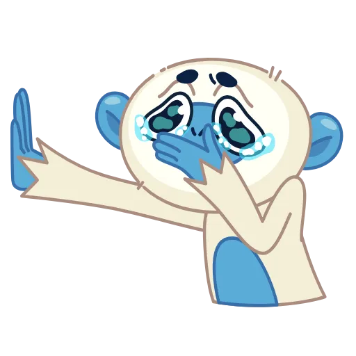 😭 Эмодзи «Blue Monkey» для Telegram