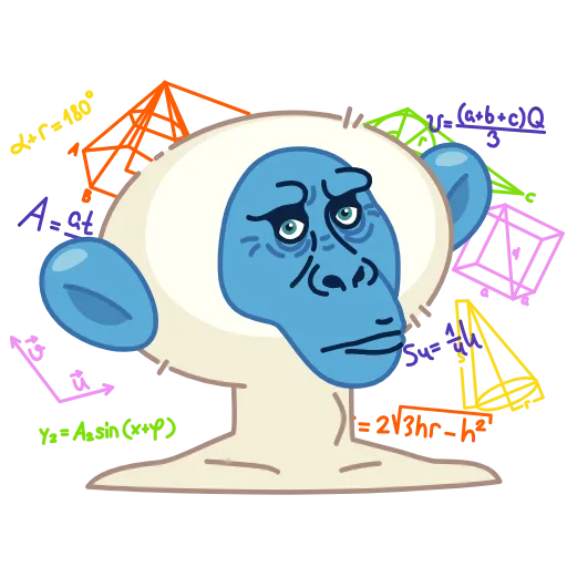 🤔 Эмодзи «Blue Monkey» для Telegram