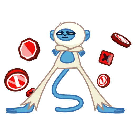😠 Эмодзи «Blue Monkey» для Telegram