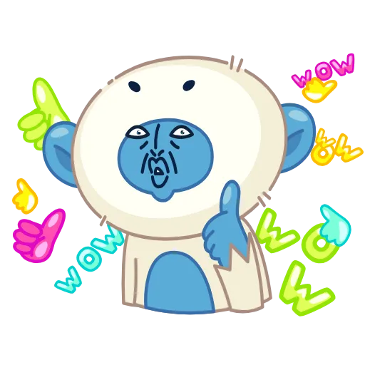 👍 Эмодзи «Blue Monkey» для Telegram