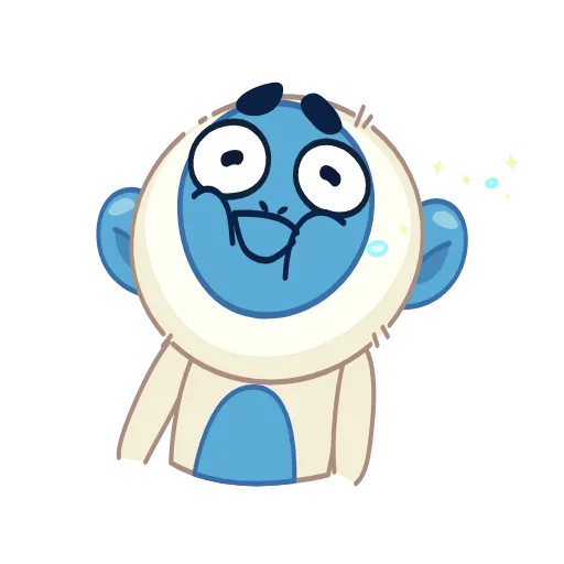 Эмодзи Blue Monkey для Telegram — скачать