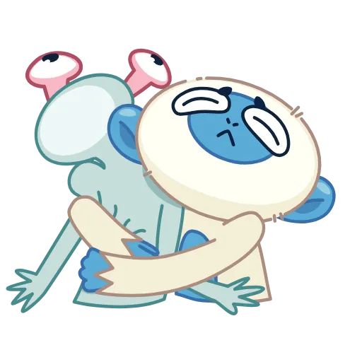 ❤ Эмодзи «Blue Monkey» для Telegram