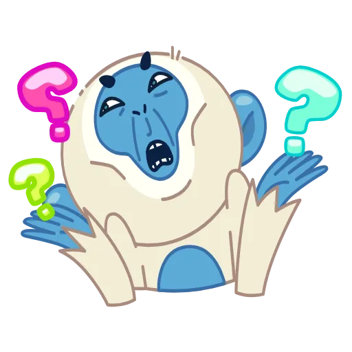 🤔 Эмодзи «Blue Monkey» для Telegram