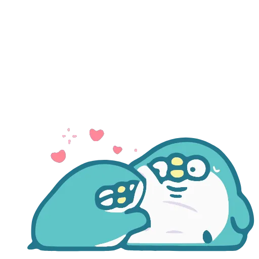 🤗 Эмодзи «Blue Penguin» для Telegram